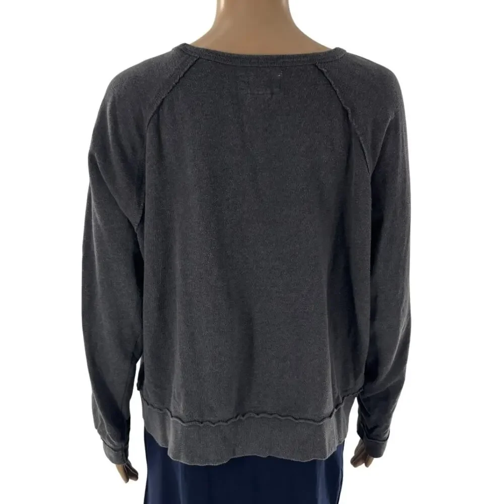 Denim & Supply Ralph Lauren Gray Cotton Embellished Eagle Pullover